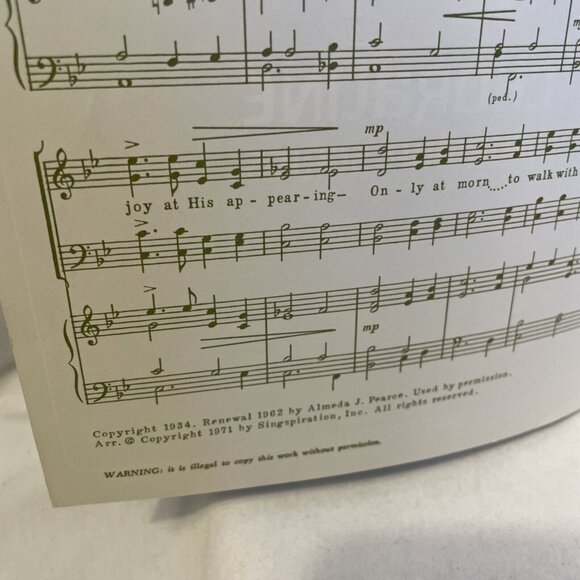 When He Shall Come SATB Piano Sheet Music 1971 Singspiration ZJP7294 Gospel - Picture 5 of 7